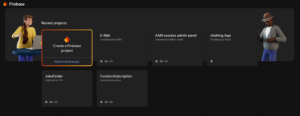 how to get started to creating a firebase project.