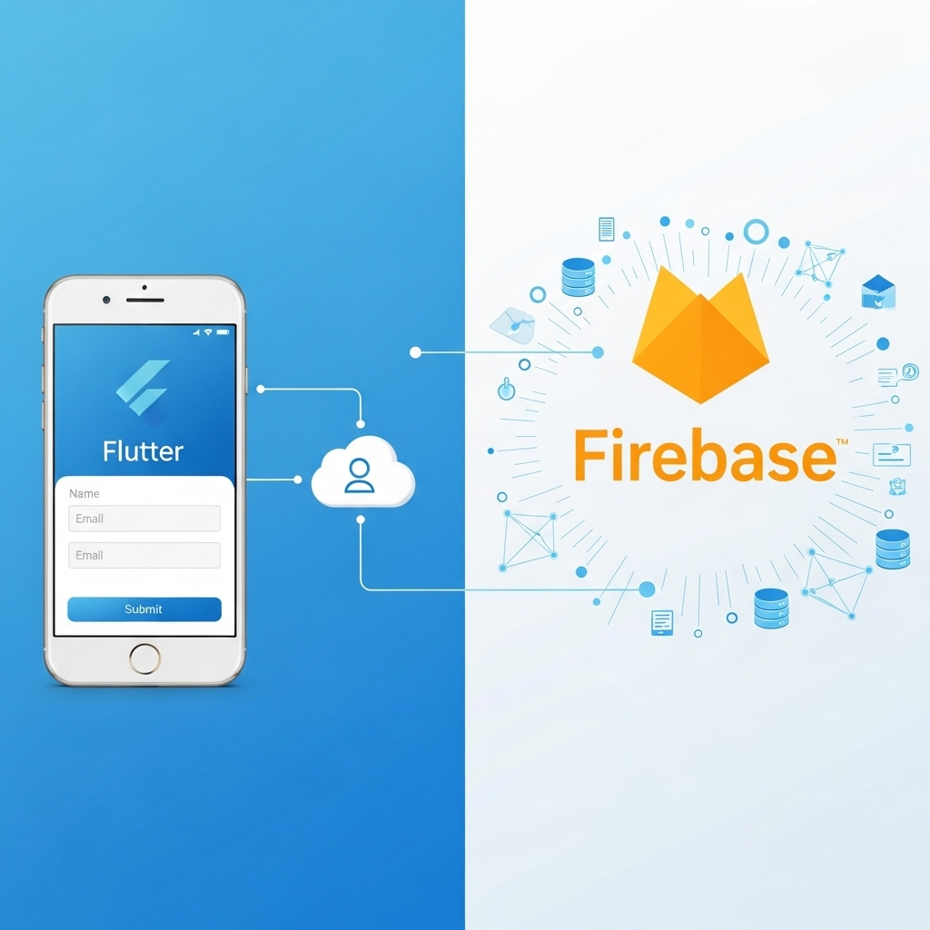 connect flutter project with firebase database