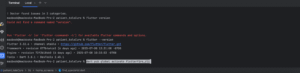 running cli command in flutter terminal